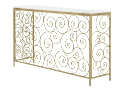 Consola VKH617, Ouro, 140x36x82 cm, Kendra Home Dourado