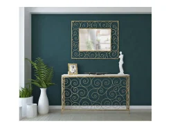 Consola VKH617, Ouro, 140x36x82 cm, Kendra Home Dourado