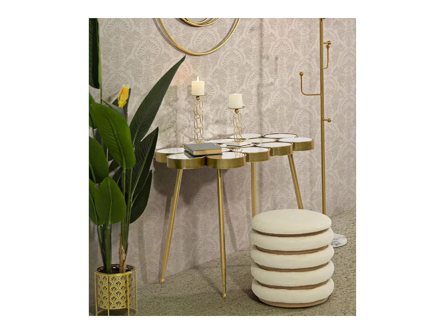 Consola| Consola VKH623, Ouro, 100x55x70 cm, Kendra Home Dourado