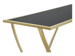 Consola* Consola VKH620, Ouro, 120x40x79 cm, Kendra Home Preto