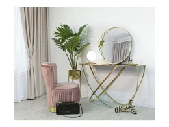 Consola* Consola VKH620, Ouro, 120x40x79 cm, Kendra Home Preto
