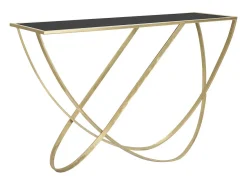 Consola* Consola VKH620, Ouro, 120x40x79 cm, Kendra Home Preto