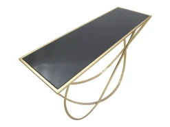 Consola* Consola VKH620, Ouro, 120x40x79 cm, Kendra Home Preto