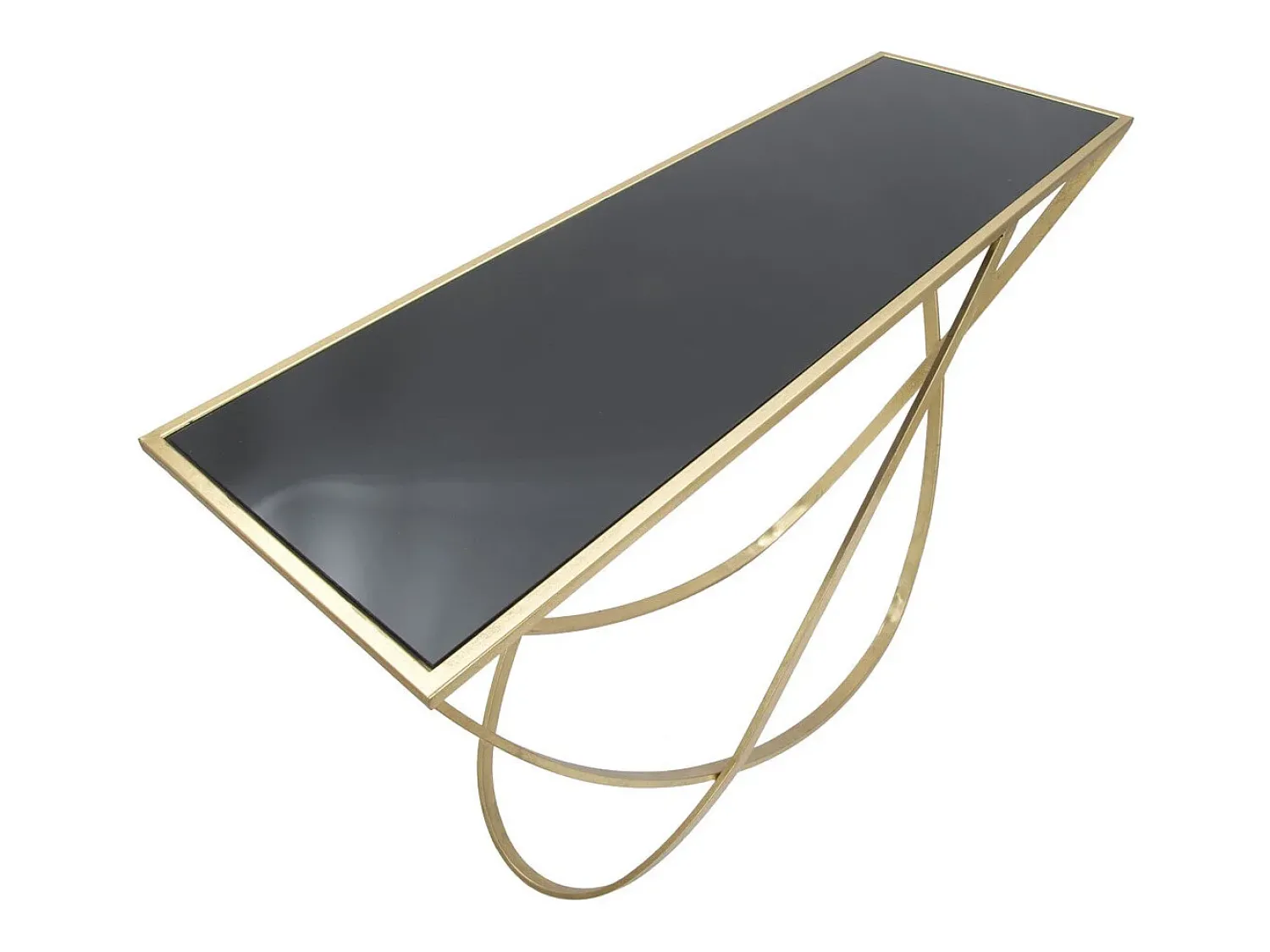 Consola* Consola VKH620, Ouro, 120x40x79 cm, Kendra Home Preto