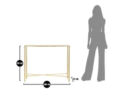 Hot Consola VKH629, Ouro, 100x35x80 cm, Kendra Home Dourado