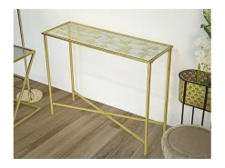 Hot Consola VKH629, Ouro, 100x35x80 cm, Kendra Home Dourado