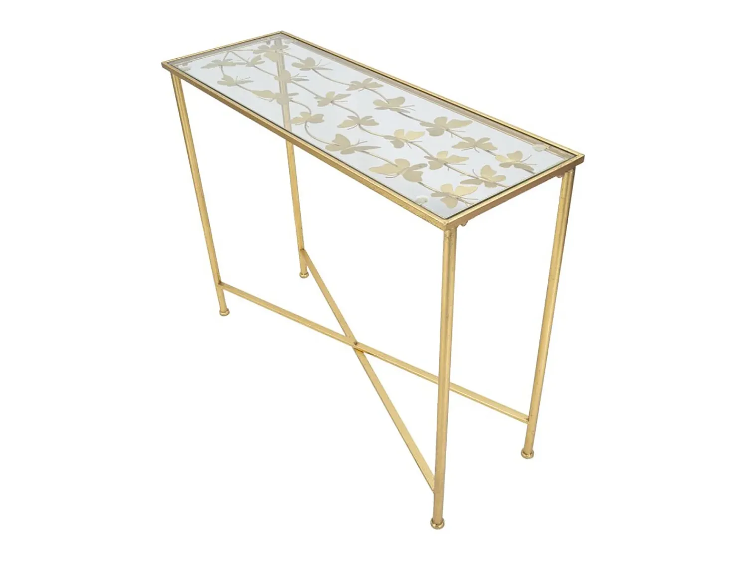 Hot Consola VKH629, Ouro, 100x35x80 cm, Kendra Home Dourado