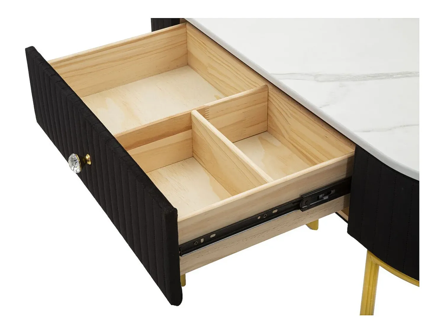 New Consola VKH614, Preto, 100x43x74 cm, Kendra Home Multicor