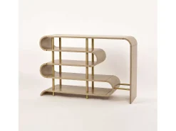 Clearance Consola 122x81x36 cm bege estiloso st962 Bege / Dourado