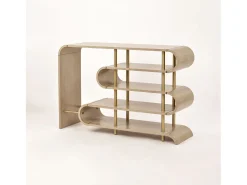 Clearance Consola 122x81x36 cm bege estiloso st962 Bege / Dourado