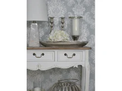 Consola| Consola 110x78x40 cm branca Rimini branca riw017 Castanho / Branco