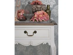 Consola| Consola 110x78x40 cm branca Rimini branca riw017 Castanho / Branco