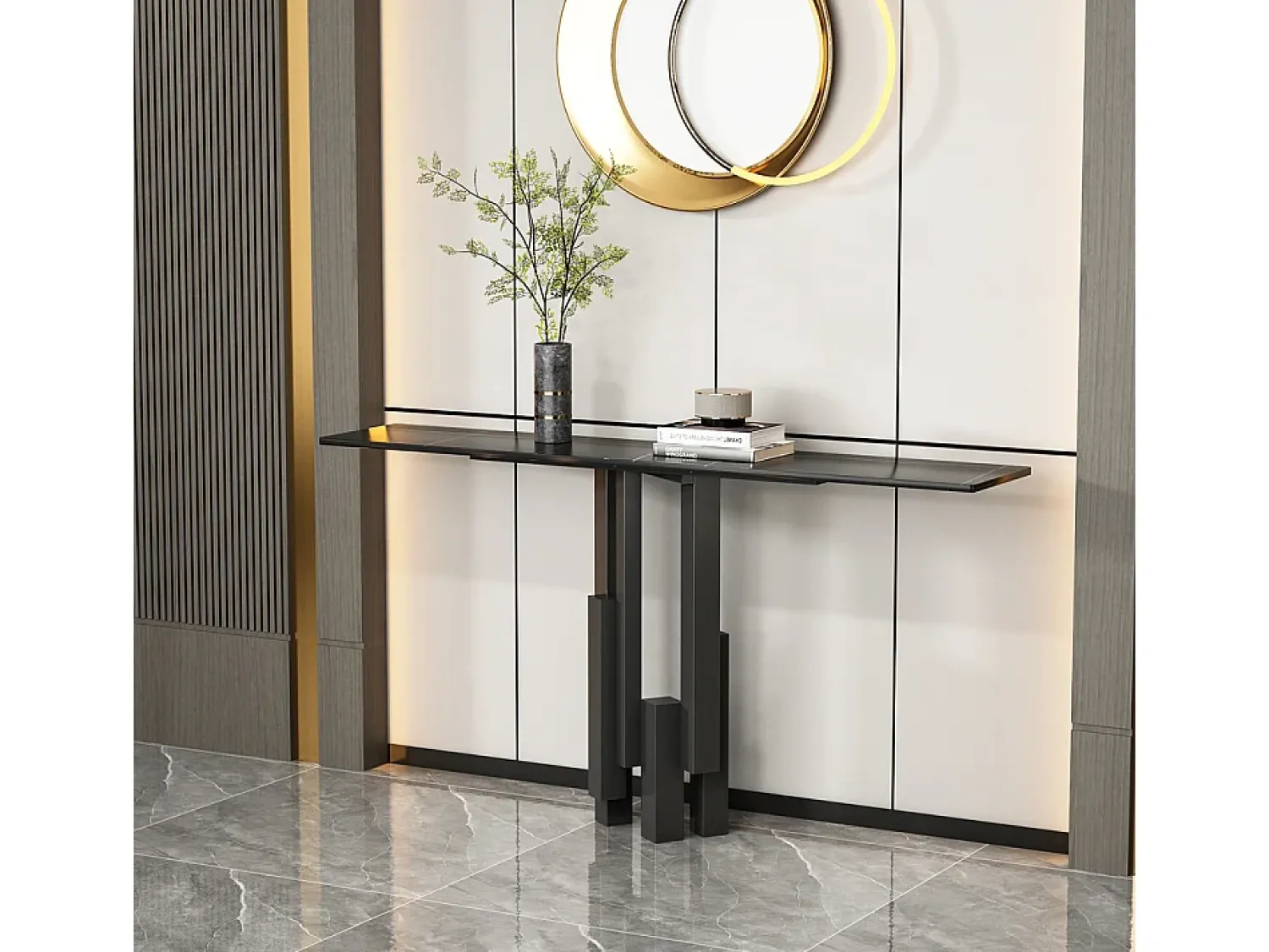 Consola 150x80x30 cm preta modig m20-150^ Consola