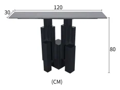 Consola* Consola 120x80x30 cm preta modig m20-120 Preto
