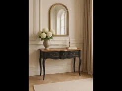 Consola* Consola 110x80x47 cm preto nero ven808nm Preto / Castanho