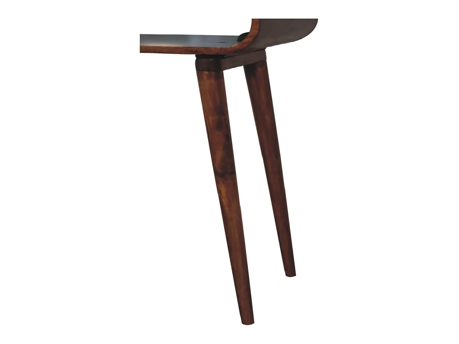 Console Amaya estilo nórdico Artisan Furniture, 1 prateleira aberta, castanho escuro^ Consola