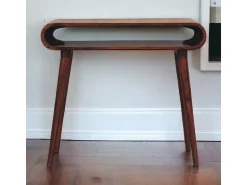 Console Amaya estilo nórdico Artisan Furniture, 1 prateleira aberta, castanho escuro^ Consola