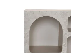 Consola*Vente-unique Console com 5 nichos - Efeito mármore cinza - LUELA Cinzento