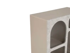 Consola*Vente-unique Console com 5 nichos - Efeito mármore cinza - LUELA Cinzento