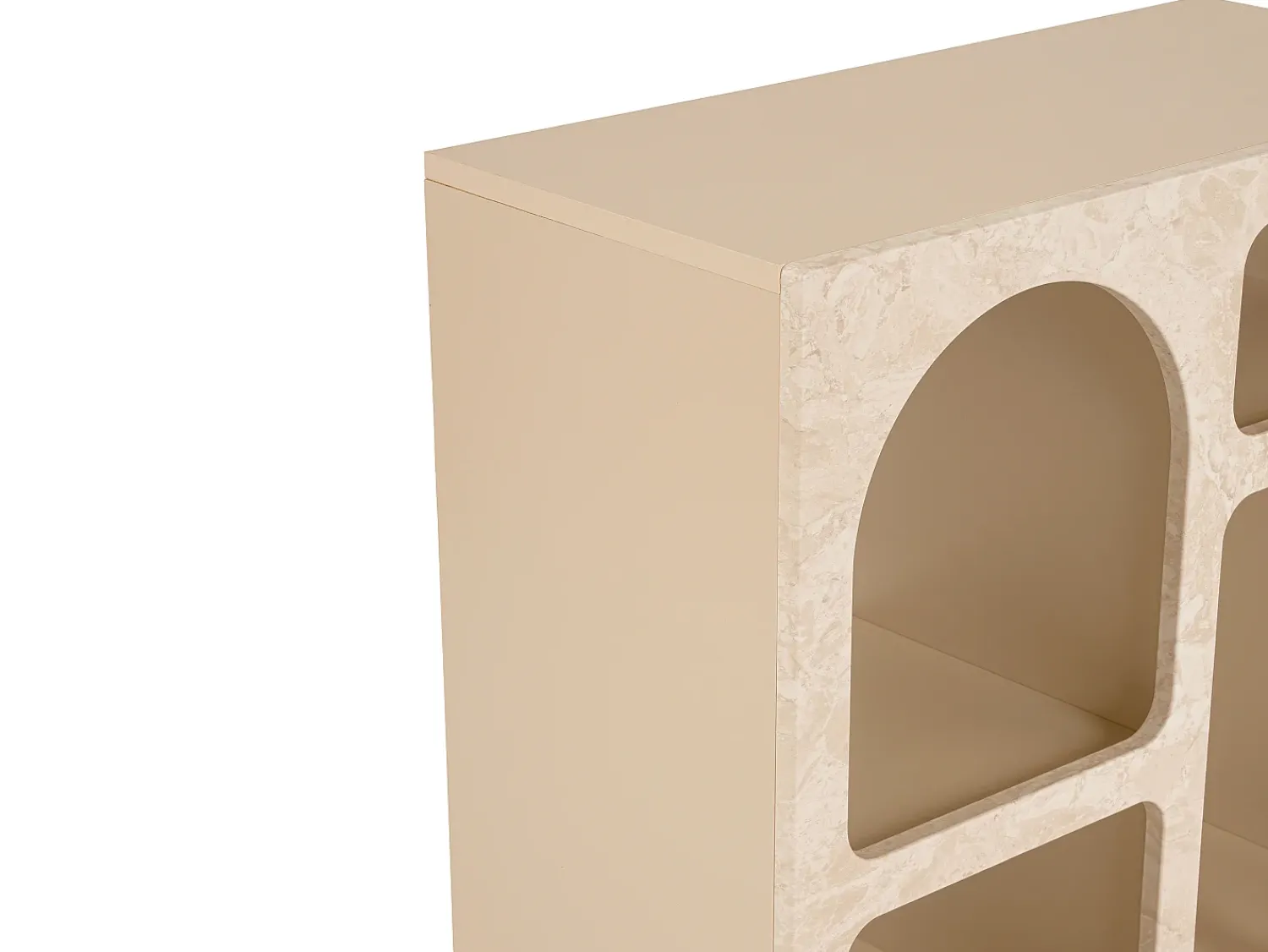 Vente-unique Console com 5 nichos - Efeito mármore - LUELA^ Consola