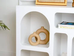 Hot Vente-unique Console de design com 5 nichos - - LUELA Branco