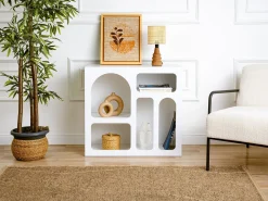 Hot Vente-unique Console de design com 5 nichos - - LUELA Branco