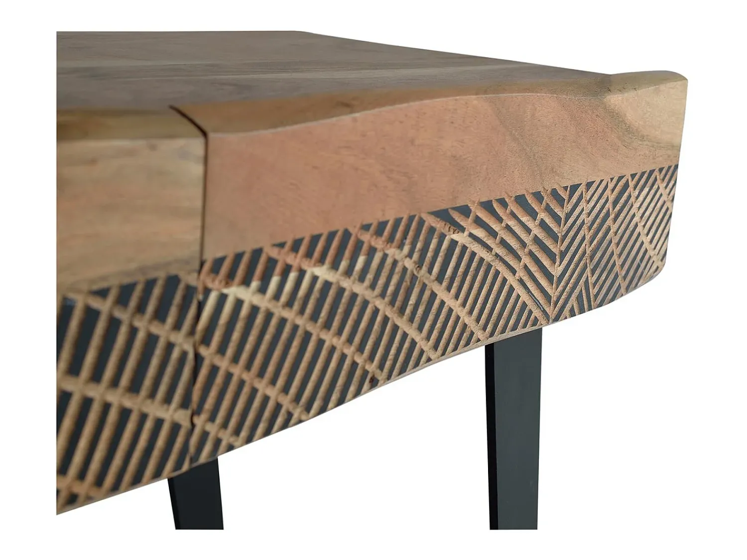 Consola|Giner y colomer console de madeira de acácia e metal Multicor