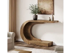 Consola|Tribesigns Console de Mesa, Mesa de Apoio Vintage, 110 x 35 x 75 cm, Móvel de Console para Entrada Castanho