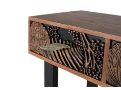 Giner y colomer Console em madeira de acácia tingida naturalmente e metal.^ Consola