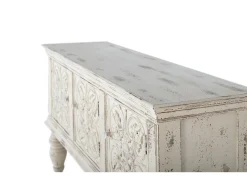 Consola*Giner y colomer Console em madeira manguier blanc vieilli Cinzento