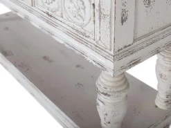 Consola*Giner y colomer Console em madeira manguier blanc vieilli Cinzento