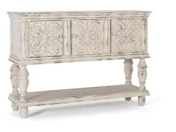 Consola*Giner y colomer Console em madeira manguier blanc vieilli Cinzento