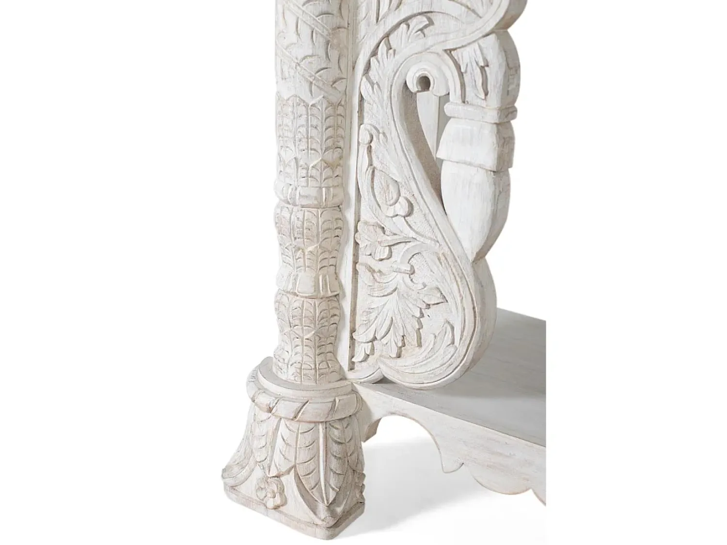 Consola*Giner y colomer Console em madeira manguier blanc vieilli Branco