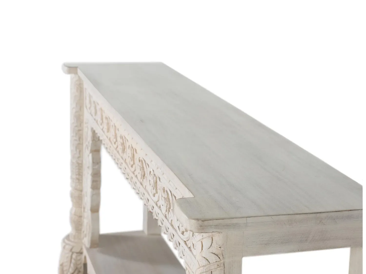 Consola*Giner y colomer Console em madeira manguier blanc vieilli Branco