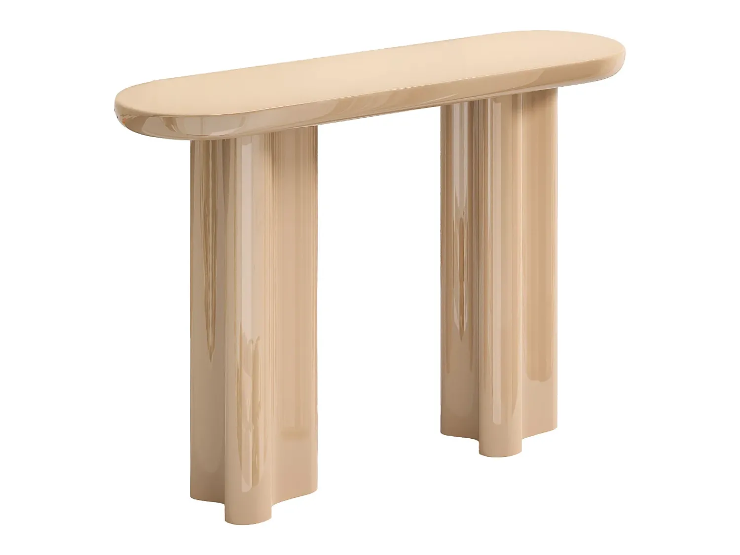 Outlet Vente-unique Console em MDF - lacado - LESONA Bege