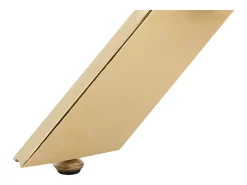Consola|Vente-unique Console em vidro temperado e metal dourado - Transparente - COSIMA Transparente / Dourado