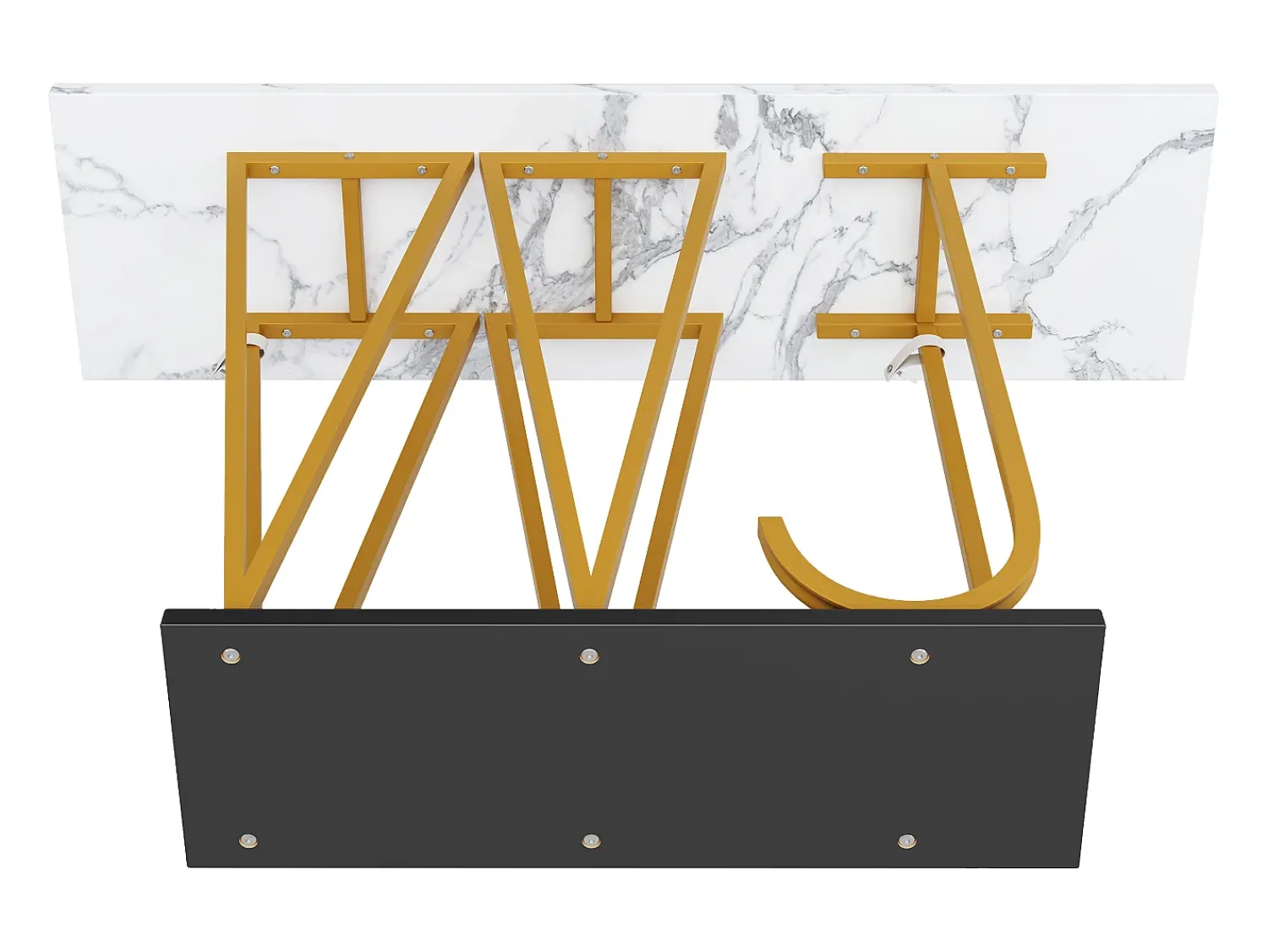 ModernLuxe Console estilo moderno 120x29,5x80 cm - para sala de estar ou corredor - estrutura e pés de metal -^ Consola