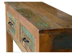 Giner y colomer Console exclusivo em madeira reciclada multicolorida Multicor