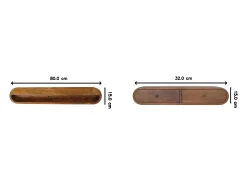 Hot Console flutuante London em castanheiro Artisan Furniture, 2 gavetas, caramelo Castanho