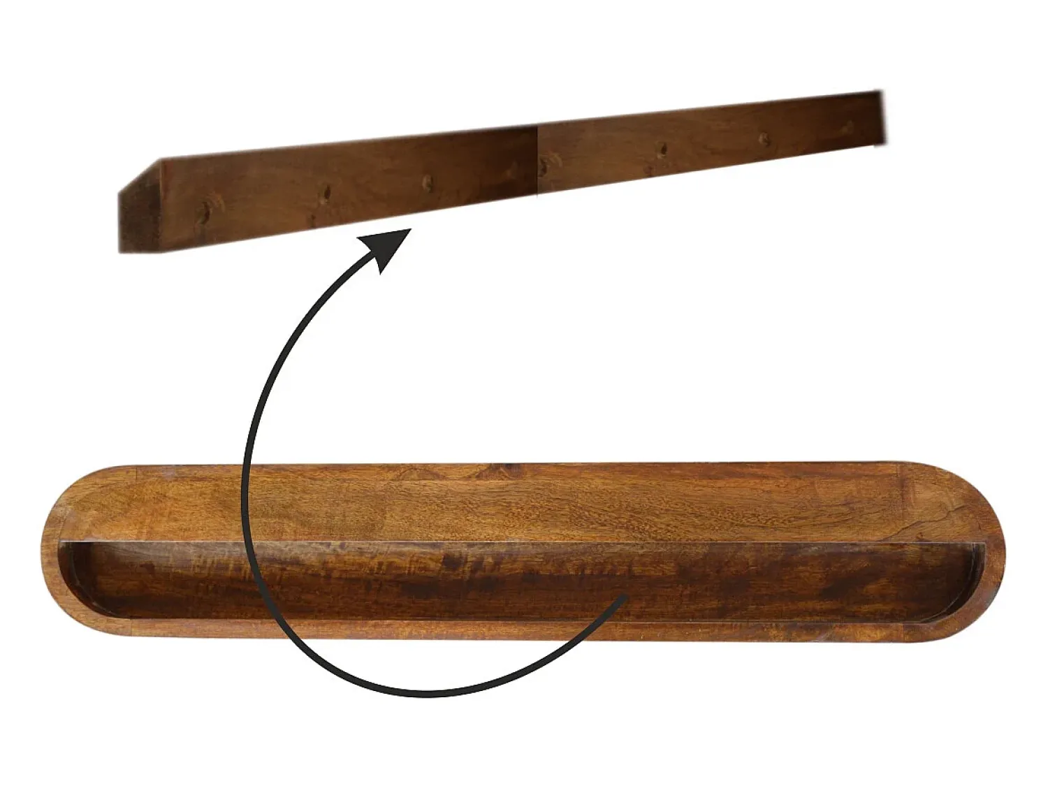 Hot Console flutuante London em castanheiro Artisan Furniture, 2 gavetas, caramelo Castanho