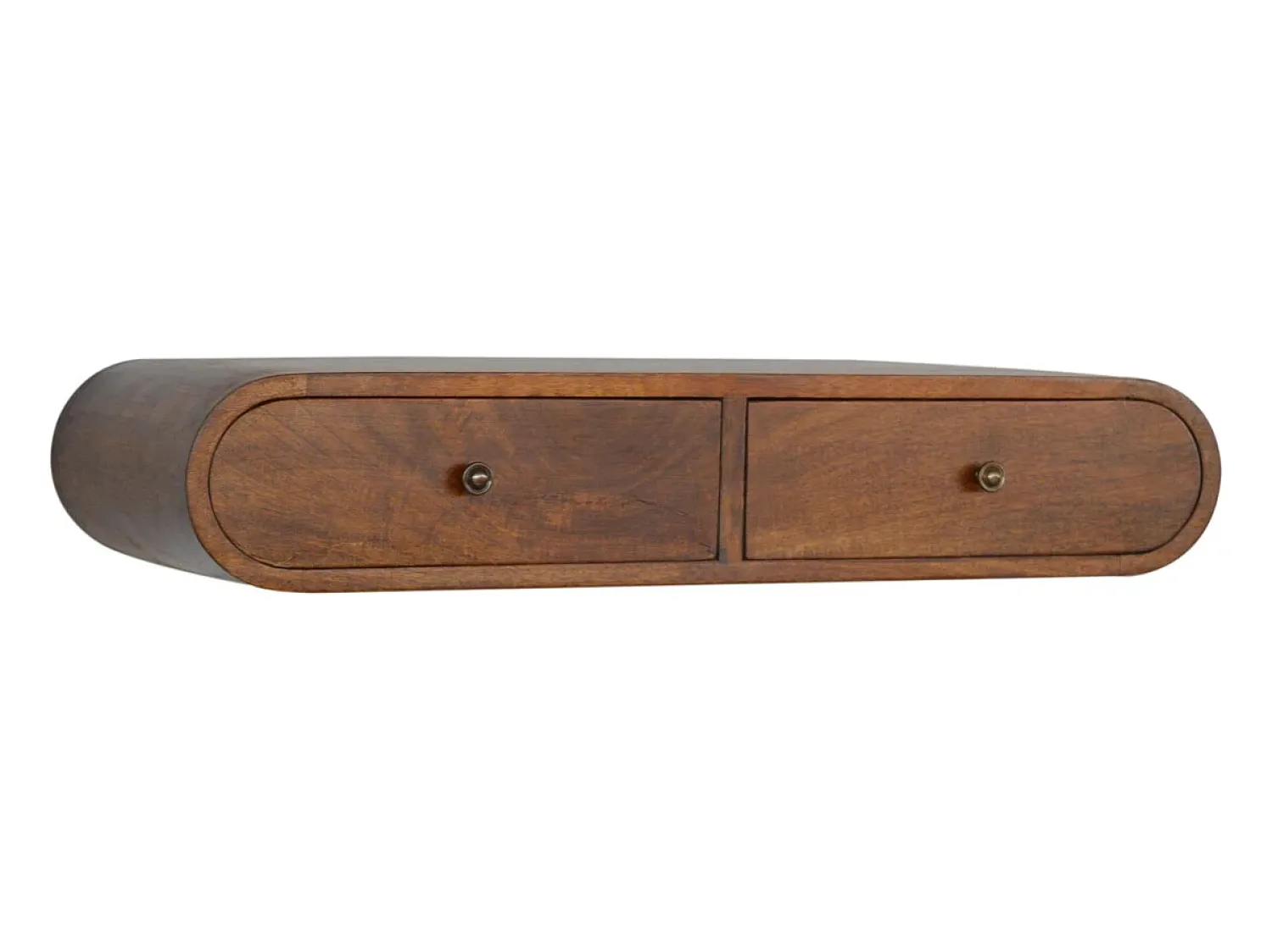 Hot Console flutuante London em castanheiro Artisan Furniture, 2 gavetas, caramelo Castanho