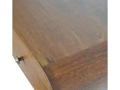 Hot Console flutuante London em castanheiro Artisan Furniture, 2 gavetas, caramelo Castanho