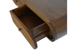 Hot Console flutuante London em castanheiro Artisan Furniture, 2 gavetas, caramelo Castanho