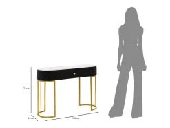 Consola* Console Montpellier 100X43X74 cm Preto
