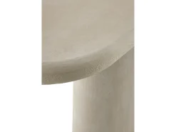 Consola* Console oval de poliresina revestida com microcimento Camel
