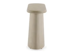 Consola* Console oval de poliresina revestida com microcimento Camel