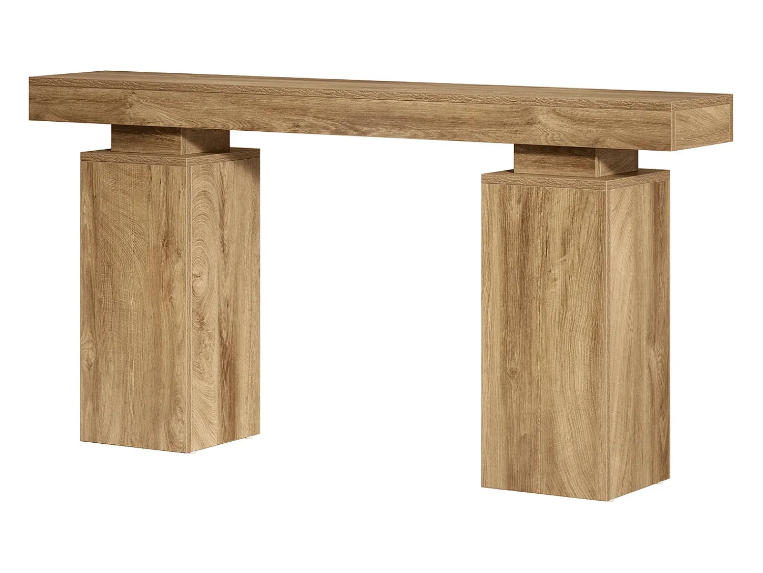 Consola|Tribesigns Console table com 160 cm de comprimento, mesa de entrada de fazenda atrás do sofá Castanho