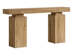Consola|Tribesigns Console table com 160 cm de comprimento, mesa de entrada de fazenda atrás do sofá Castanho