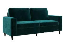 Sale Dorel Home Cooper | Sofá 3 lugares em Veludo Verde