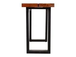 Consola* Corredor de madeira e metal Castanho